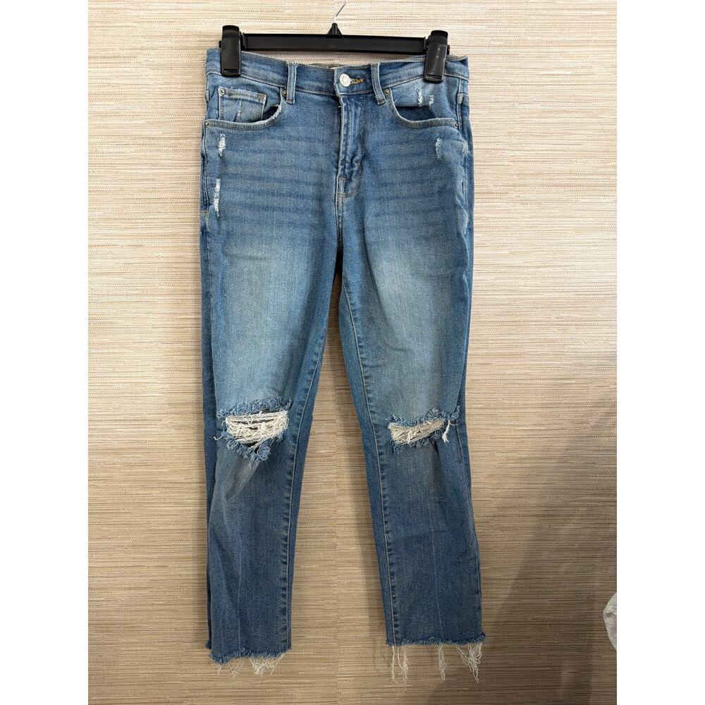 Kensie Jeans Vintage Luxe The Slim Distressed Raw Hem Jeans 2/26
